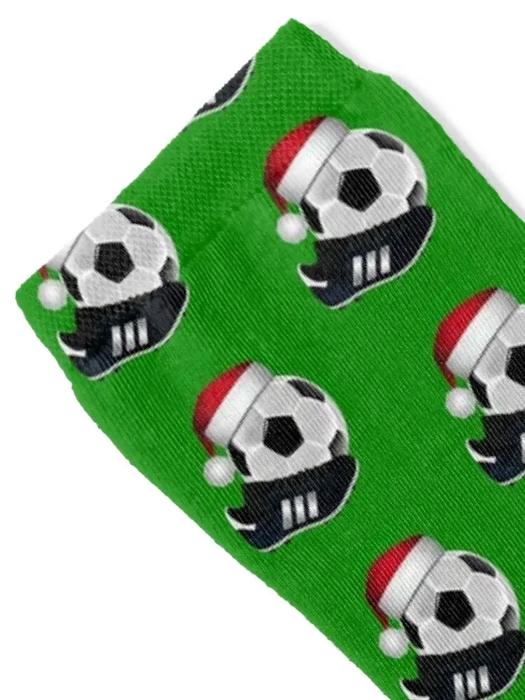 Christmas Soccer Ball with Santa Hat Socks moving stockings gym Hiking boots christmas stocking Socks Women's Men's