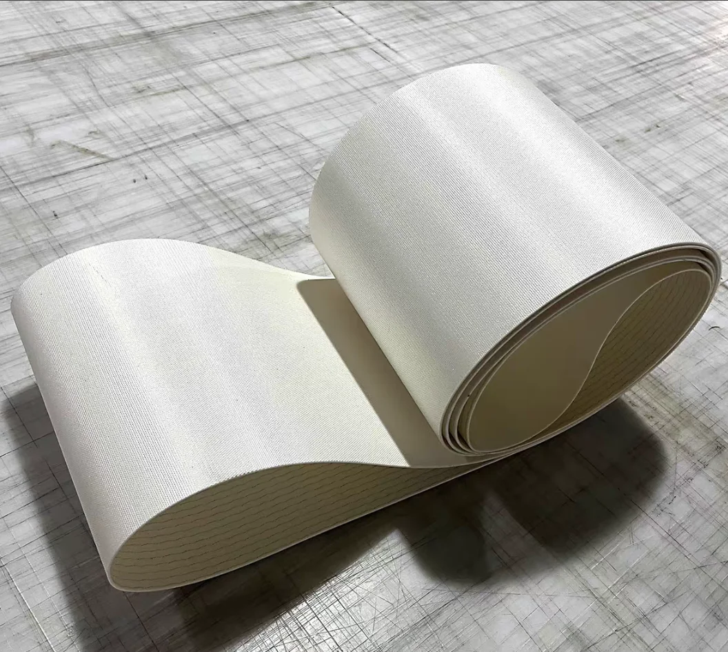 2pcs Perimeter:1500x400x1.8mm PVC double-sided veil conveyor belt for noodle pressing machine