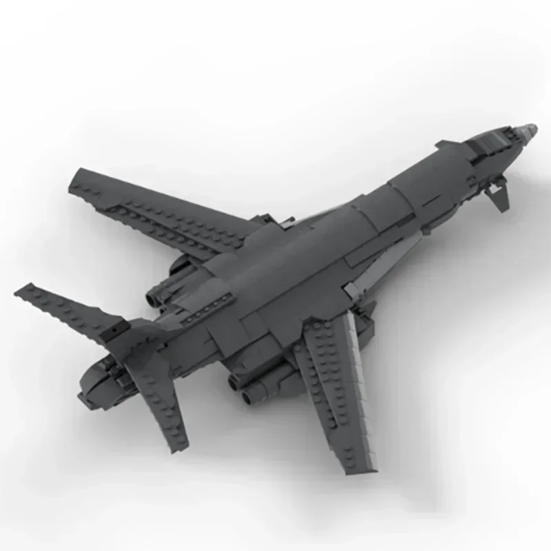 Moc อาคารอิฐทหารรุ่น B1 Lancer Bomber เทคโนโลยี Modular Blocks ของขวัญของเล่นคริสต์มาส DIY ชุดประกอบ