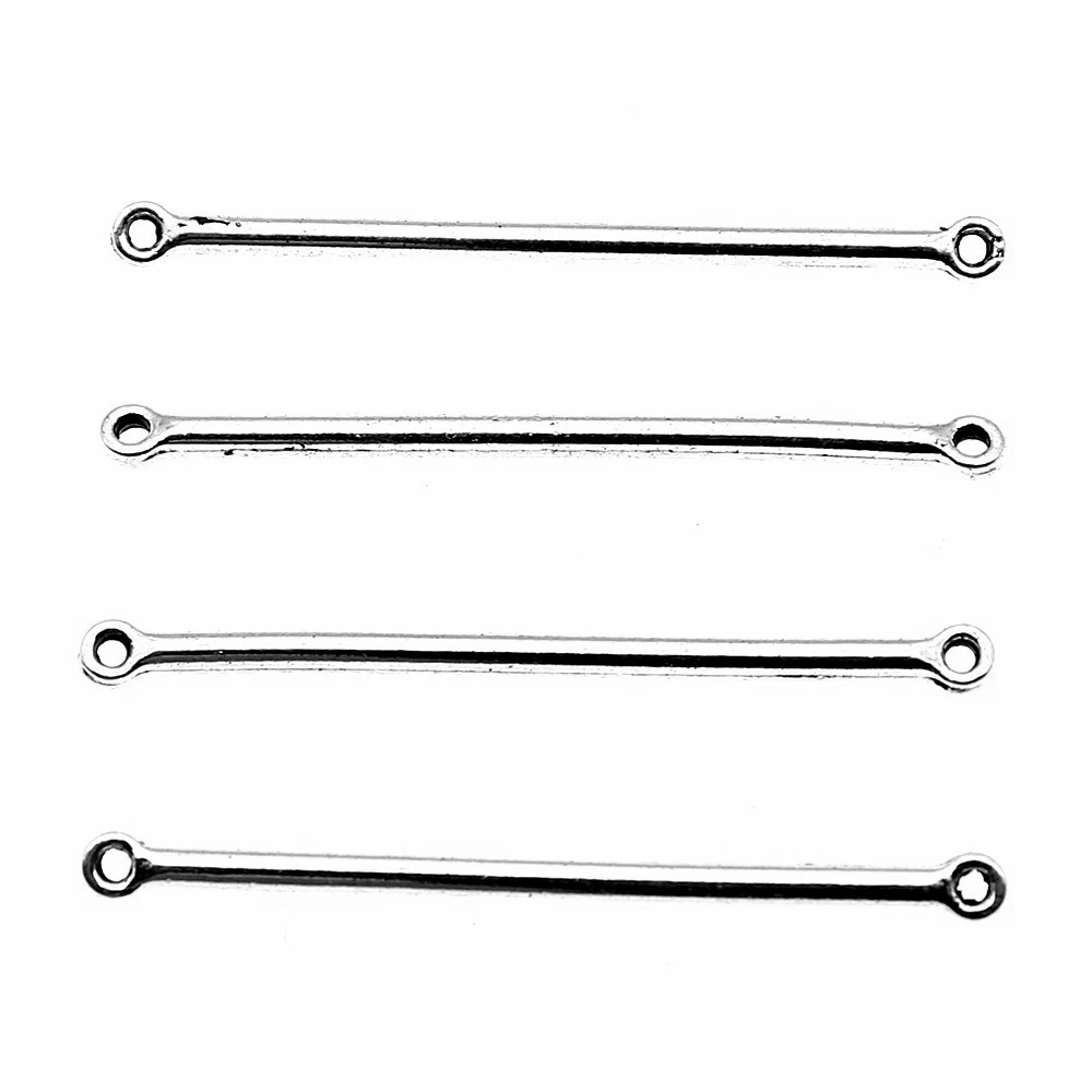WYSIWYG 20pcs Charms Long Bar Connector 6 Colors Tone 2x34mm Metal Jewelry Findings DIY Accessories