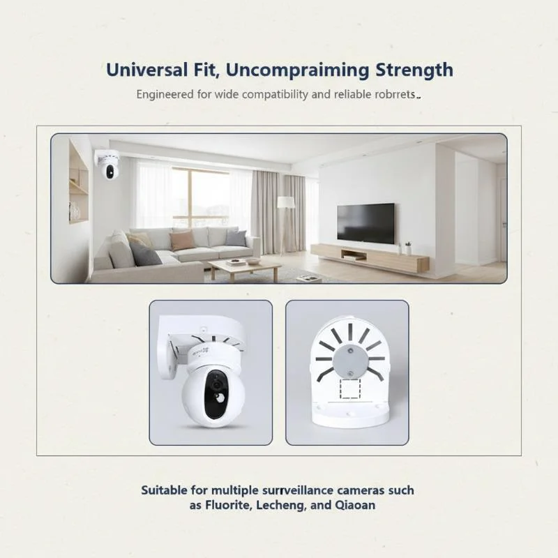 Surveillance Dome Camera Bracket Thick Plastic L Type Durable Indoor Outdoor Wall Mount Cable Storage Box