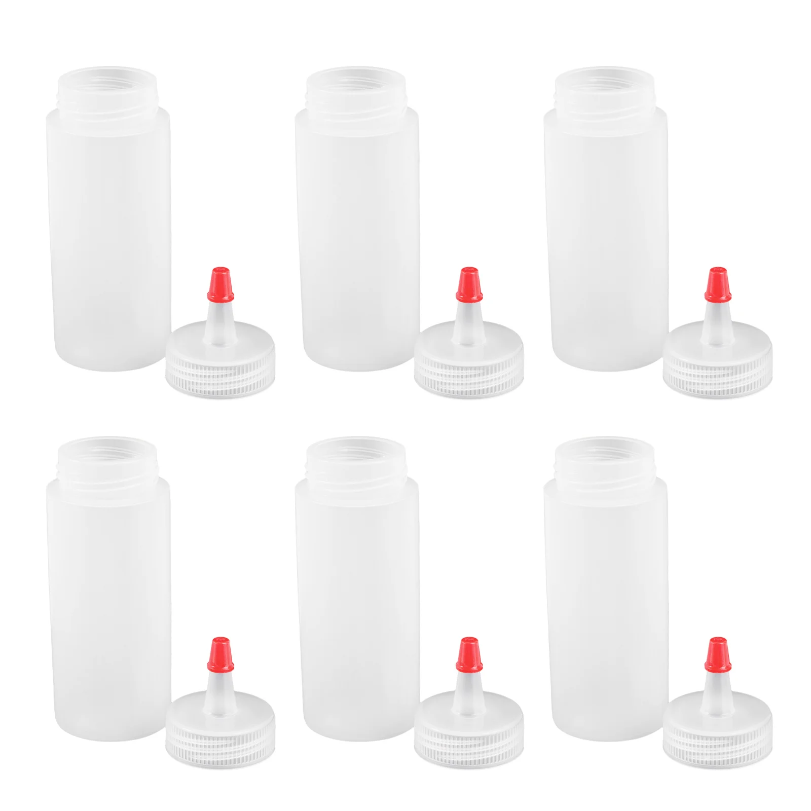 

6pcs 120Ml 4Oz Plastic Volumetric Flask Reusable Liquid Container For Toner Facial Moisturizer Glue Dispenser Bottle Waterproof