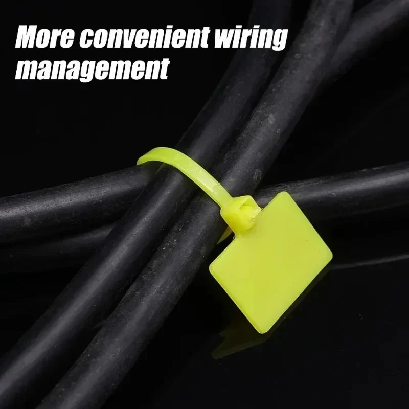 Nylon Cable Tie Plastic Loop Ties Markers Tag Cable Self-locking Zip Ties Office Plastic Loop Ties Wire Wraps Fixing Straps