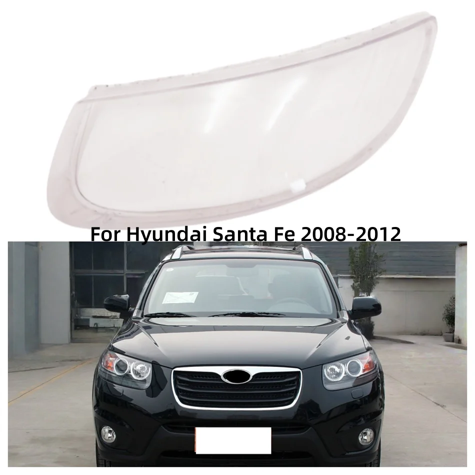 For Hyundai Santa Fe 2008 2009 2010 2011 2012 Auto Accessories Transparent Housing Headlamp Lens Cover Shell Headlight Cap