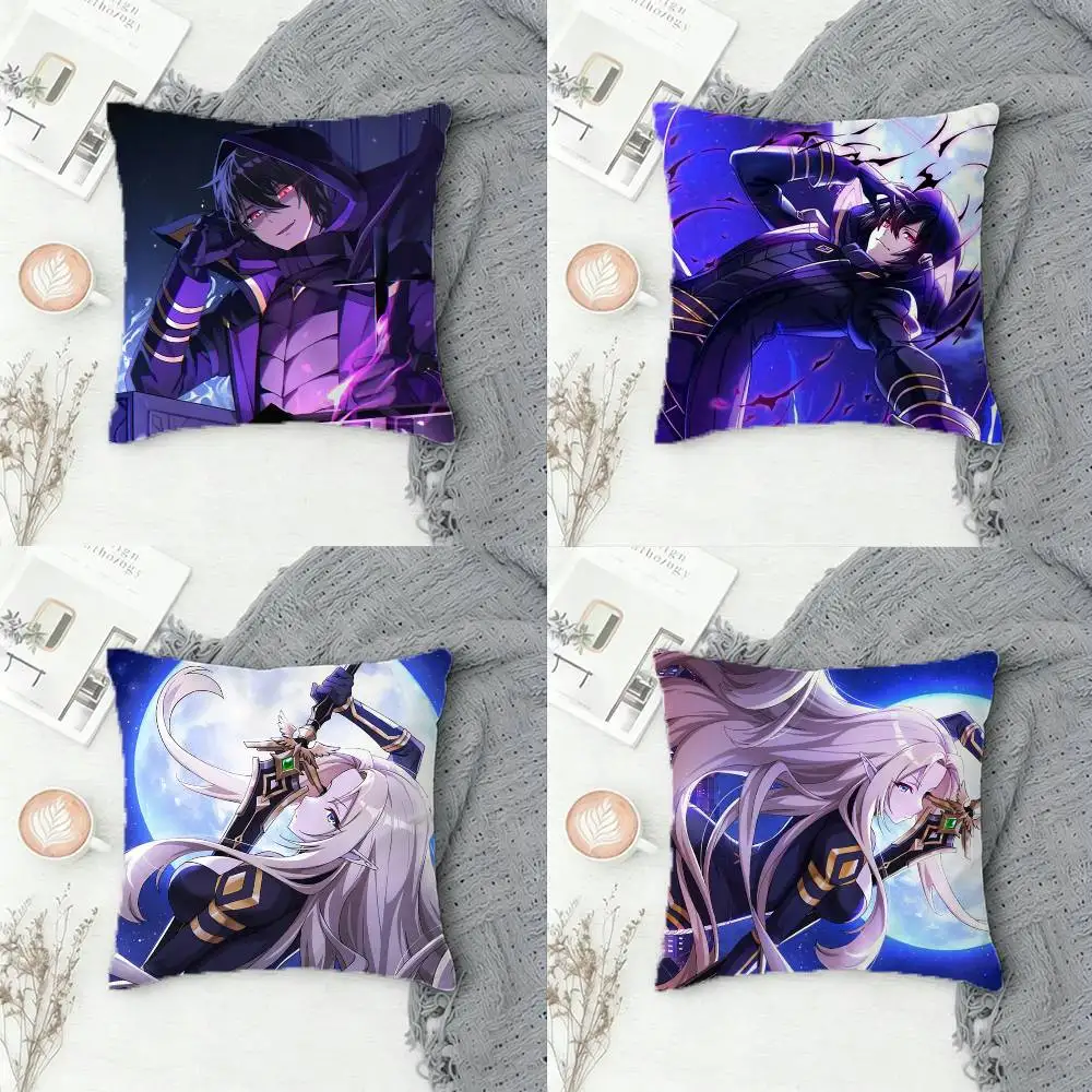 

T-The Eminence in Shadow Double-sided Printed Square Decorative Cushion Cover for Sofa Living Room Home Decor