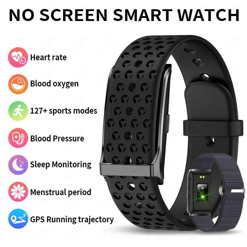 

LIGE No Screen Smart Watch Health Smart Bracelets Couples Heart Rate Tracker Men Women Watch Sports Waterproof Smartwatch 2025