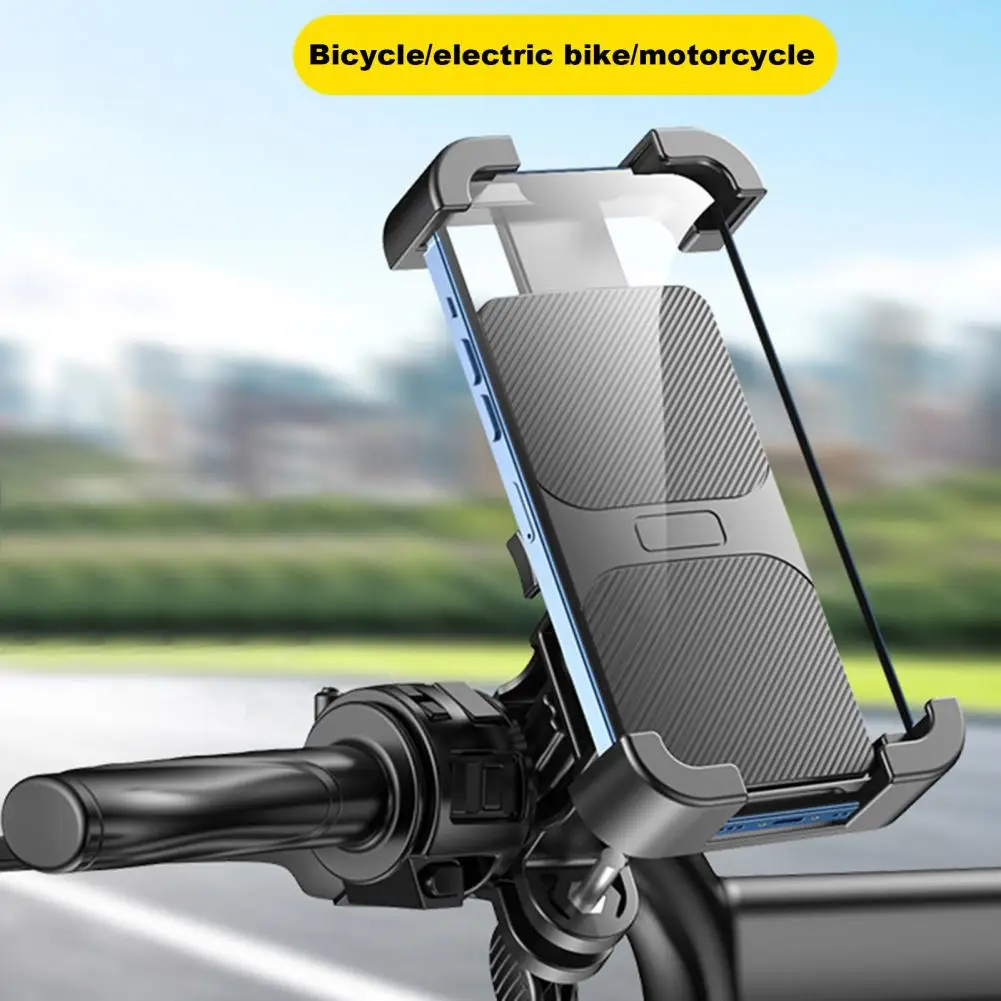 Automatic Locking Bike Phone Holder Universal Motorcycle Phone Mount Holder for Bike Atv Scooter One-hand Operation for Iphone