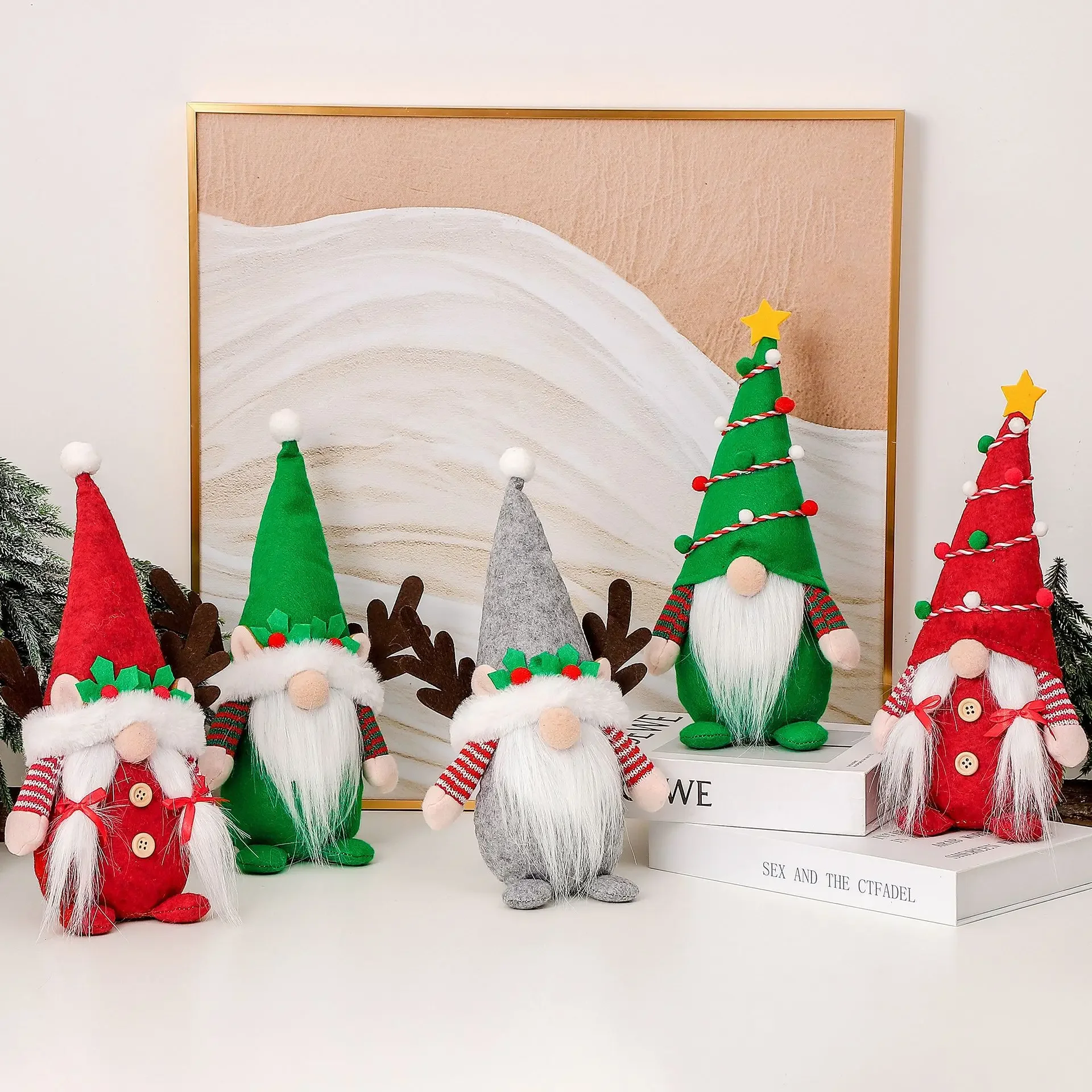 Brinquedo de pelúcia sueco santa boneca gnome escandinavo tomte nordic nisse sockerbit anão elfo ornamento decorações de natal para casa