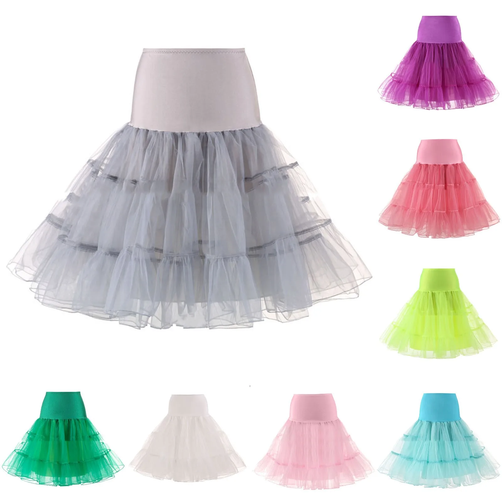 

Skirts Vintage 50s 60s Women Ball Gown Tutu Skirt Swing Rockabilly Petticoat Underskirt Crinoline Fluffy Pettiskirt For Wedding