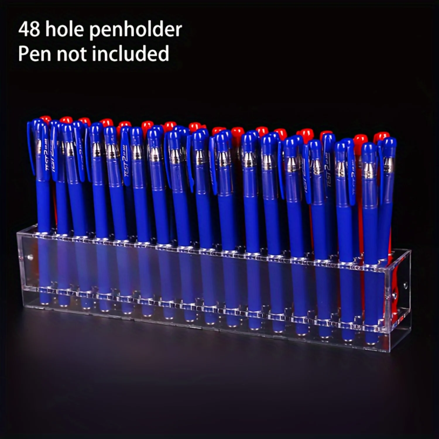 Acrylic Pen Organizer - Stylish Desktop  for Ballpoint Pens, Neutral Ladder Design - Perfect for Office,  & Stationery Stores