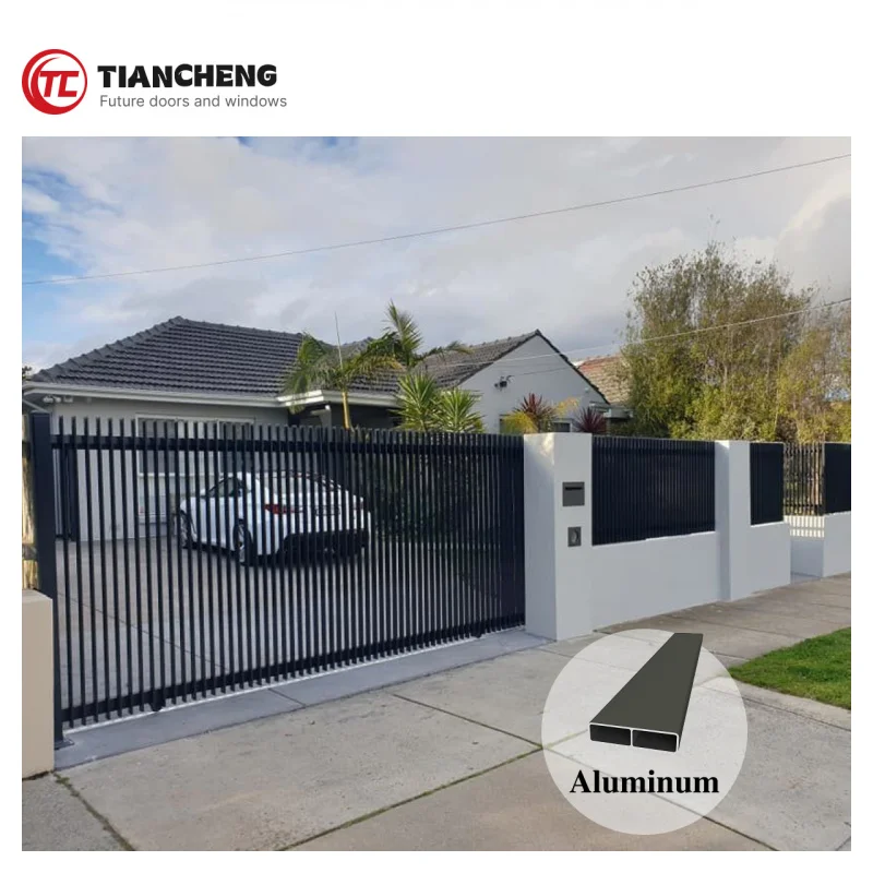 custom.Automatic Aluminum Sliding Gate - Modern Design Heavy Duty Driveway Entrance Gate with Safety System