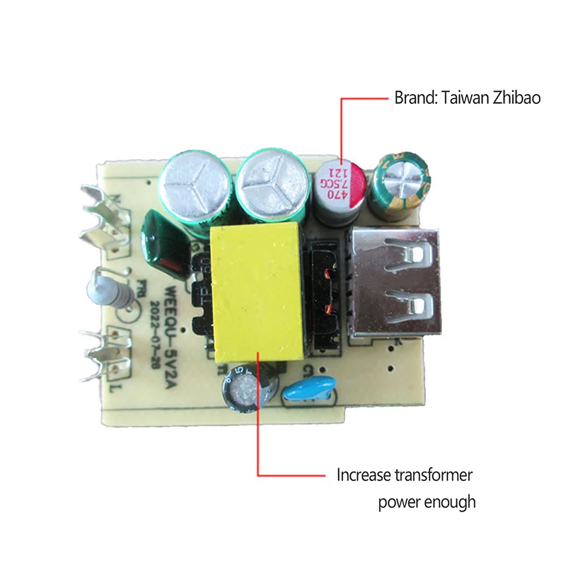 5V2A USB Socket Output Mobile Phone Charging Board Power Adapter Module For Table Lamp Digital Products