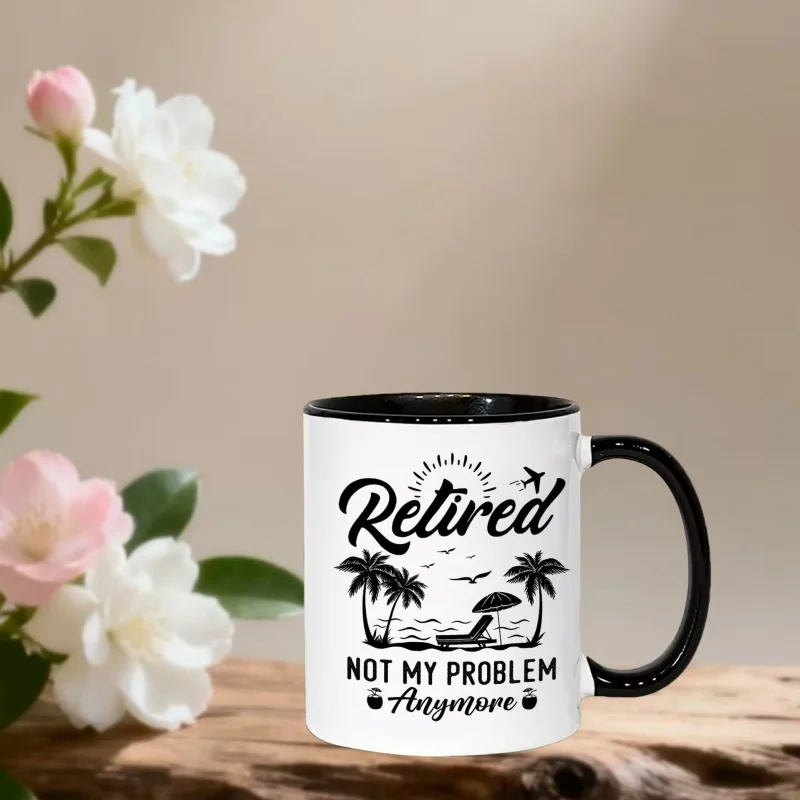 Fun Mugs, High-End Citizen Mugs for High-End Women and Men, Novel Coffee Ceramic Tea Cups, Black 11 Ounces