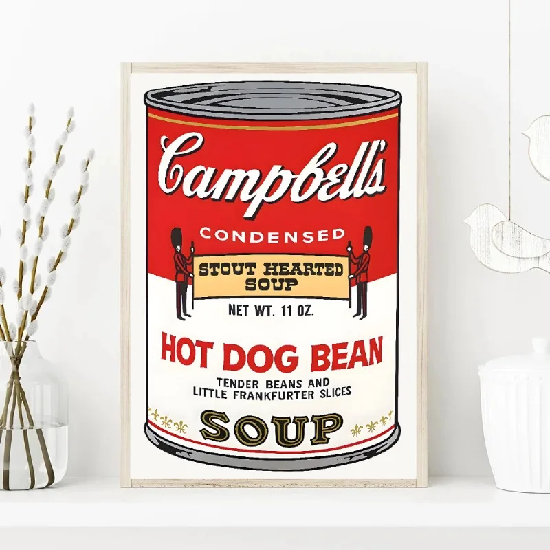 Andy Warhol Campbell's Soup Cans Poster Famous Artist Exhibition Canvas Painting Gallery Wall Art for Living Room Home Decor