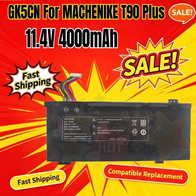 11.4V 4000mAh Laptop Battery GK5CN For MACHENIKE T90 Plus For TONGFANG GK5CN5Z GK5CN6Z GK5CN4Z GK6Z5CN GK7CP7S High Quality