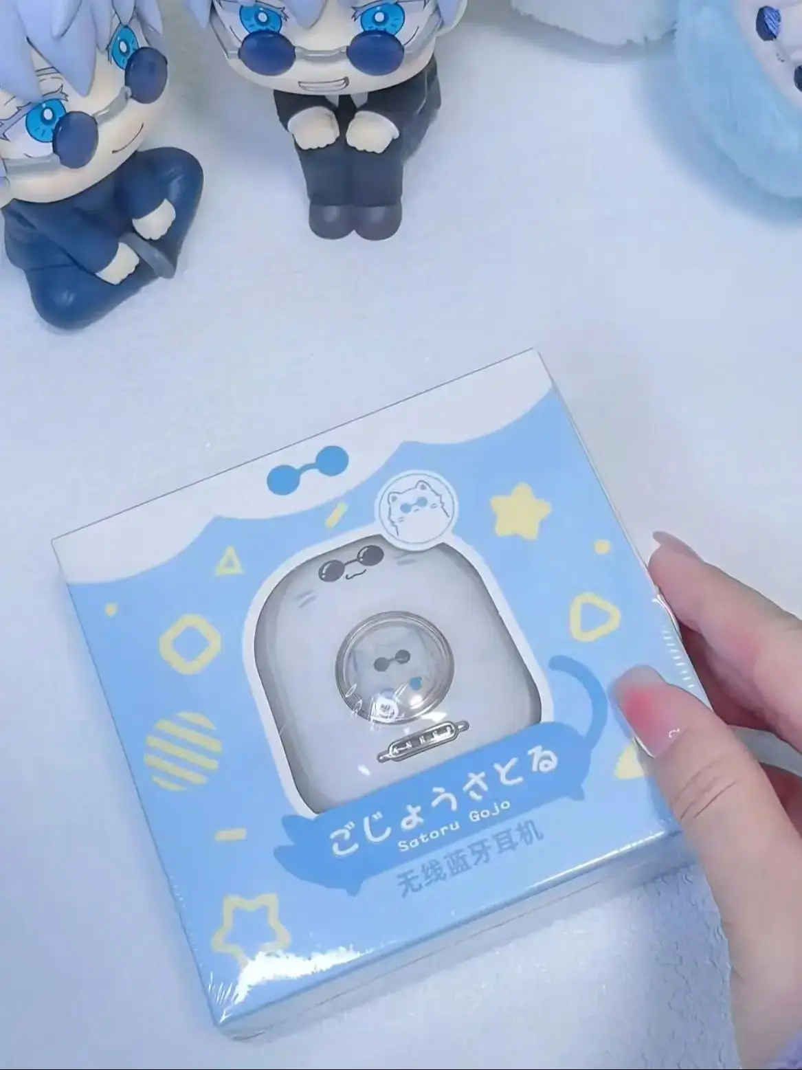 

Долговечные беспроводные наушники Gojo Satoru, аниме, подарок, милая гарнитура HIFI BlueToth 5,4, косплей, наушники с активным шумоподавлением