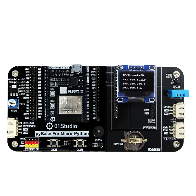 01Studio pywi-fi-placa integrada de demostración entecklung, ESP32-C3, MicroPython IOT, WiFi, Programmierung, entmeckeln inalámbrico