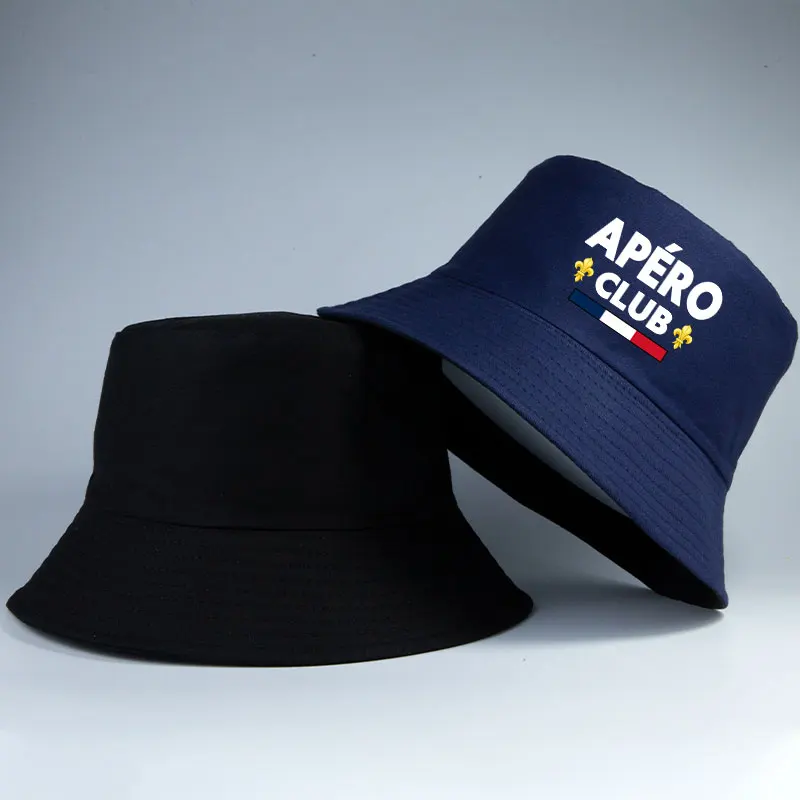 Classic Reversible Bucket Hat Woman Man Apero Club Bob Girl Boy Summer Sun Beach Party Fisherman Cap Adult UV Protection Caps - view 4
