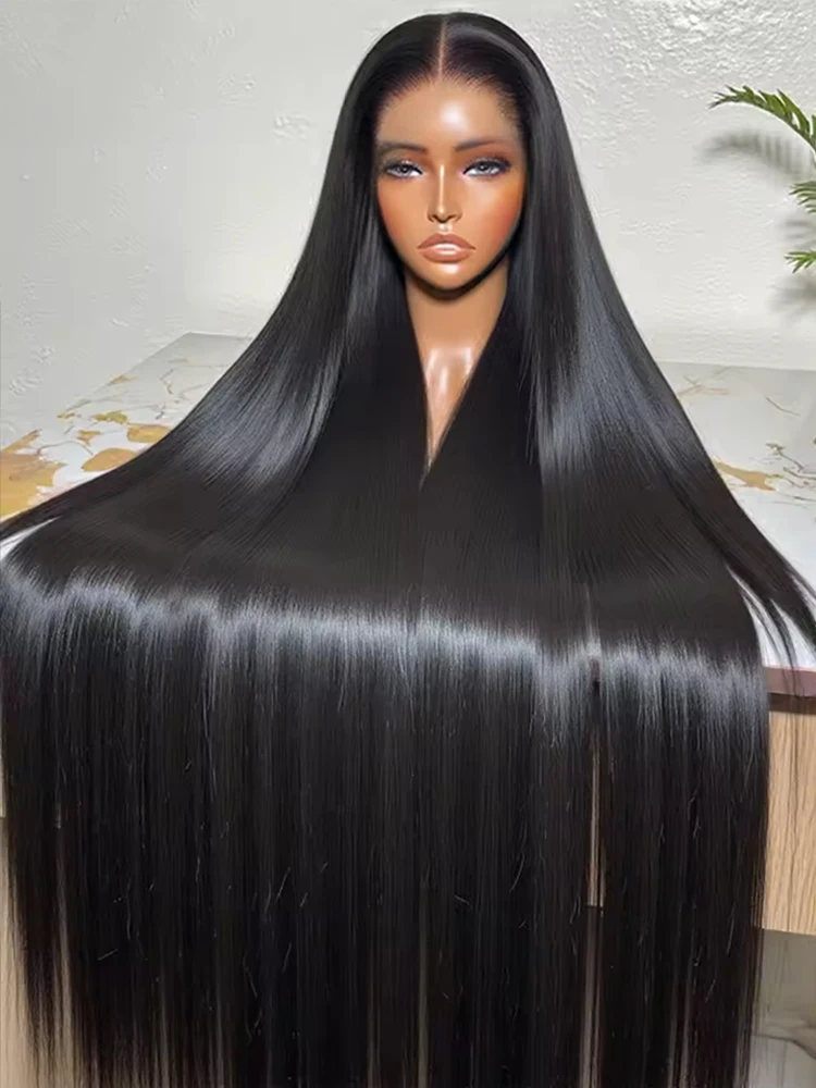 

40 46 дюймов 300% Плотность Bone Straight HD 13x4 13x6 Парики из натуральных волос на кружеве Бразильские прозрачные парики на фронтальной части шнурка для женщин