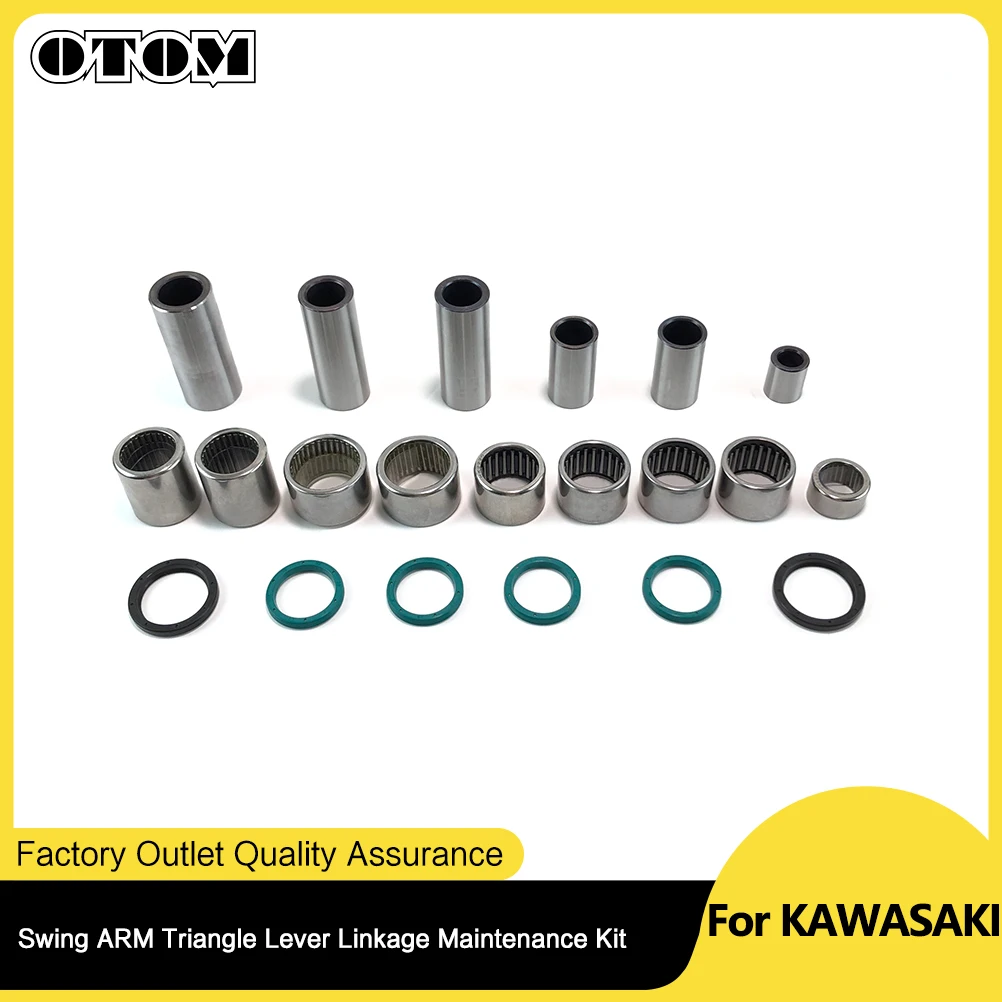

OTOM Swingarm Triangle Lever Linkage ARM Oil Seal Bushing Bearing Kit For KAWASAKI KLX250 KLX300 KX125 KX250 Motorcycle Part