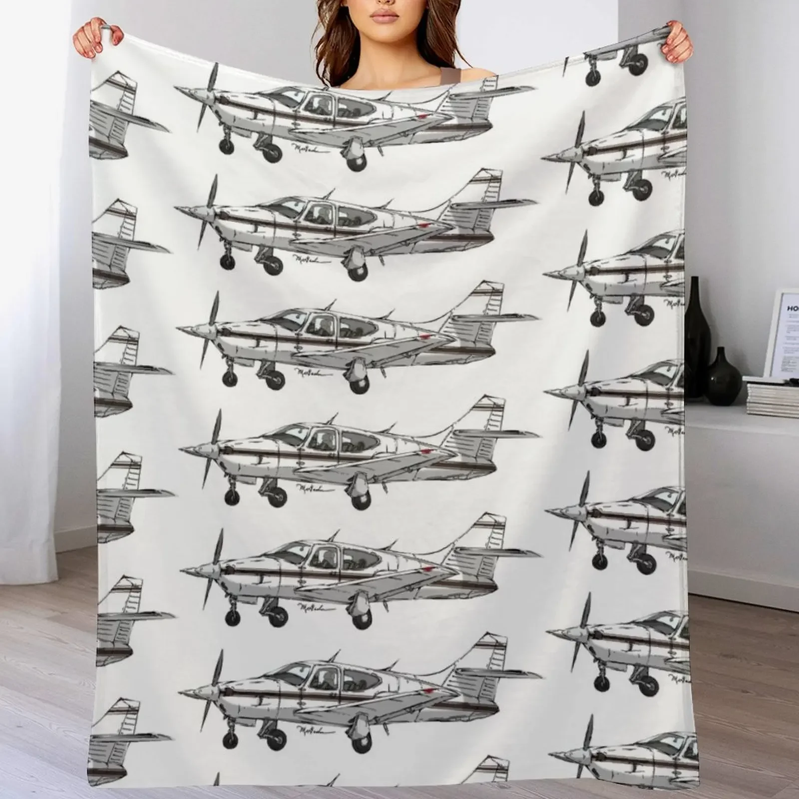 

Rockwell Commander CS-DDG Throw Blanket Fluffy Cozy Throw Blanket for Home Decor