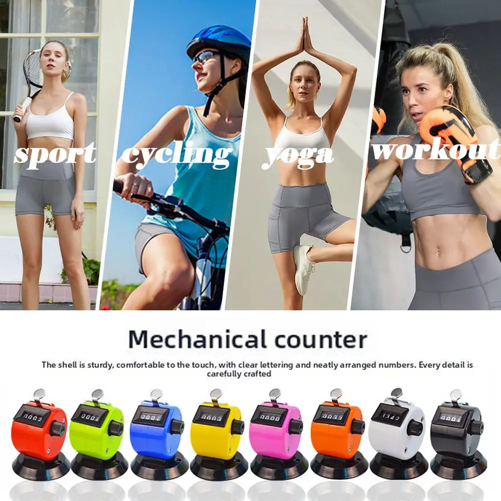 Handheld Tally Counter 4-Digit Number Count Clicker Counter, Hand Mechanical Counters Clickers Pitch Counter for M6L4