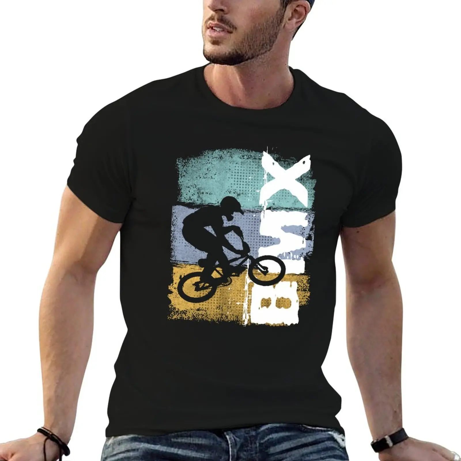 

BMX Vintage Retro BMX Rider T-Shirt t shirt man cotton t shirts for man graphic vintage T-Shirt
