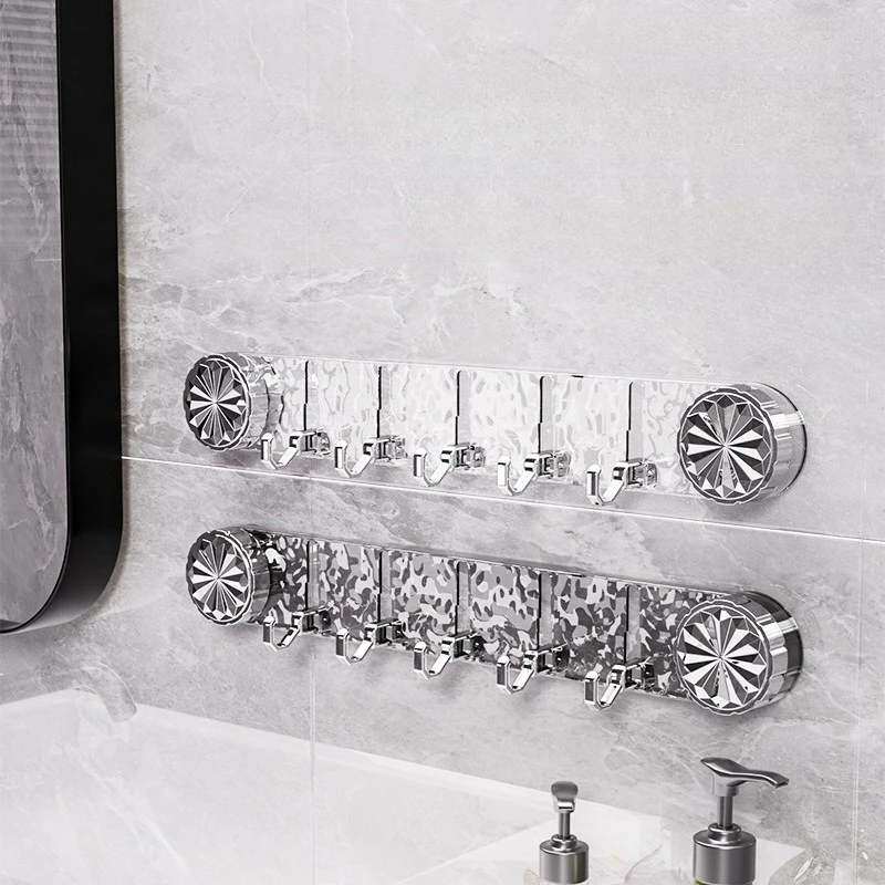 

Can Rotate Glacier Patterned Suction Cups Hanging Clothes Hooks Behind Doors Bathroom Kitchen Storage Towels Clothes Hook New