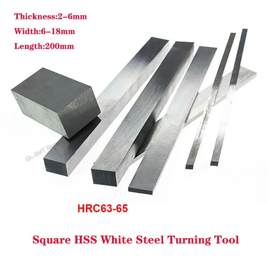 Square HSS White Steel Turning Tool HRC 63-65 Thick 3-6mm Steel Strip Knife Bar Turning For DIY Lathe Cutting Tool Parts