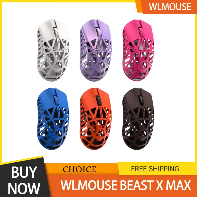 

WLmouse Beast X Max Magnesium Alloy Gaming Mouse 8K PAW3950 Lightweight Side Open/Non-open Custom Wireless Mice Pc E-sports Gift
