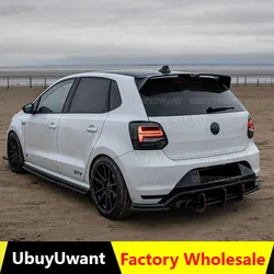 Hot Design for VW Volkswagen POLO 6R Spoiler 2011 To 2017 High Quality ABS Spoiler By Carbon Fiber Black DIY Paint Polo Spoiler