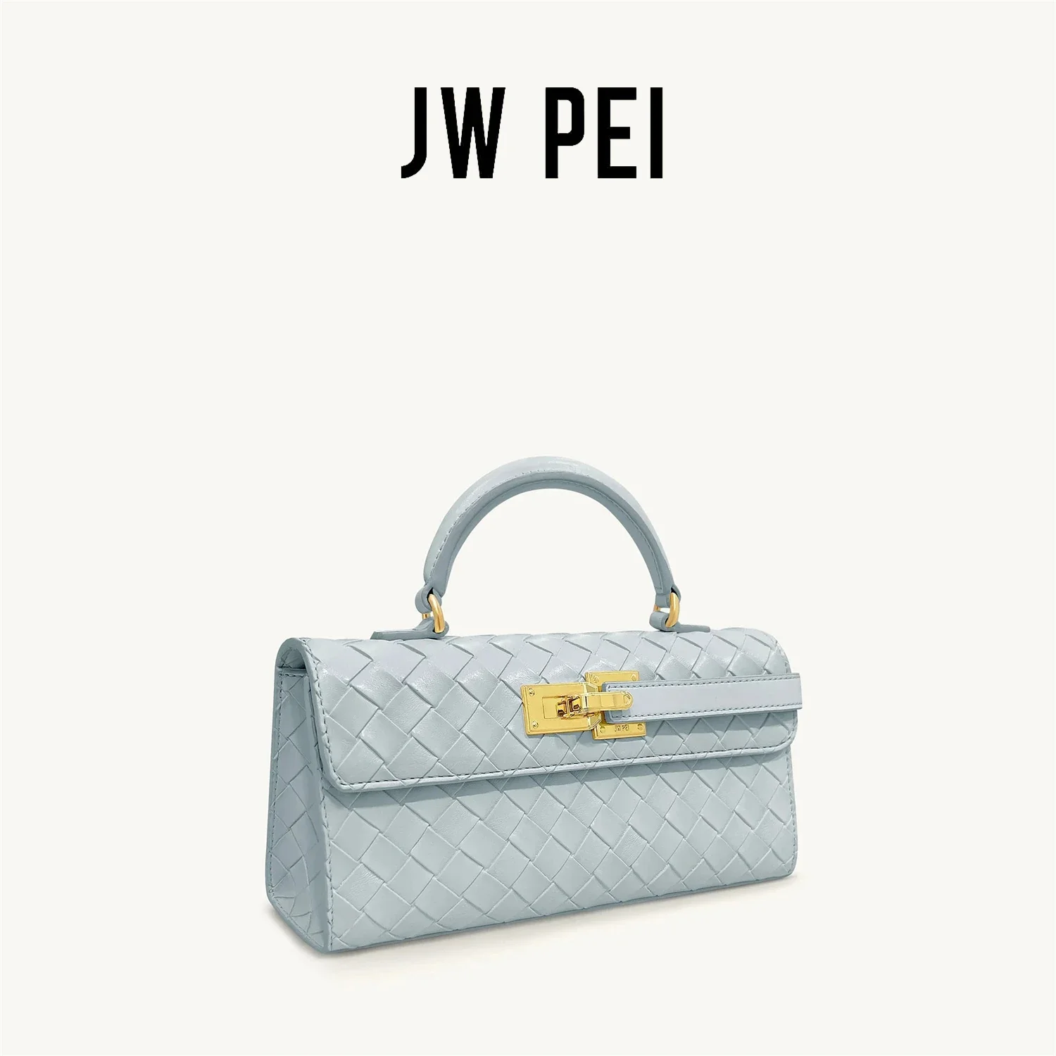 

JW PEI Keyla BlueWoven Texture Vegan Leather Crossbody Bag Adjustable Shoulder Strap Designer Handbag for Women Boho Beach Purse