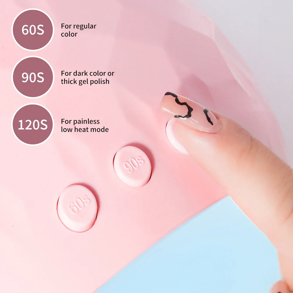 المهنية مسمار مجفف الأشعة فوق البنفسجية LED مسمار الفن مصباح مع الموقت خفيفة الوزن مسمار الفن تجفيف مصباح علاج سريع جميع أداة طلاء الأظافر هلام #4