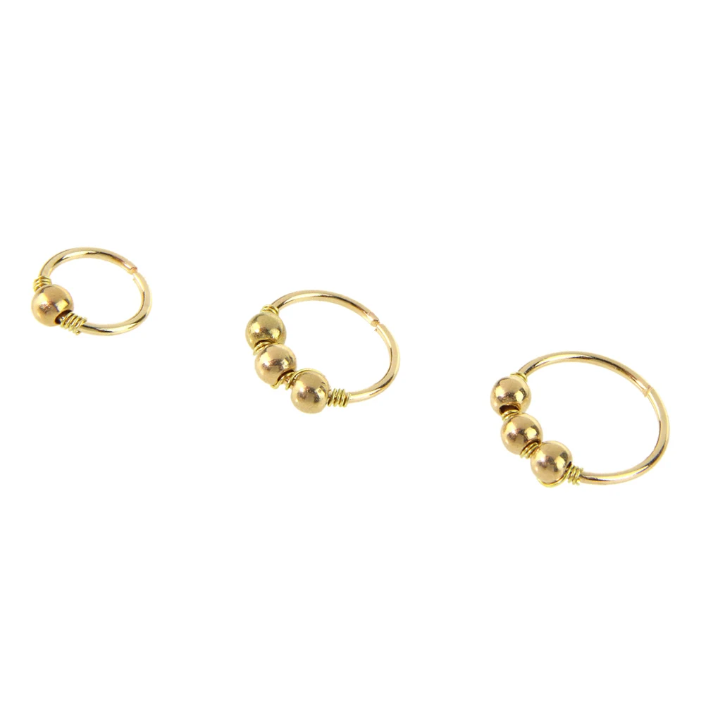 

3pcs Turquoise Nose Ring 6Mm 8Mm 10Mm High Polished Smooth Surface Comfortable Wear Easy Open Close Wedding Birthday Gift Nose