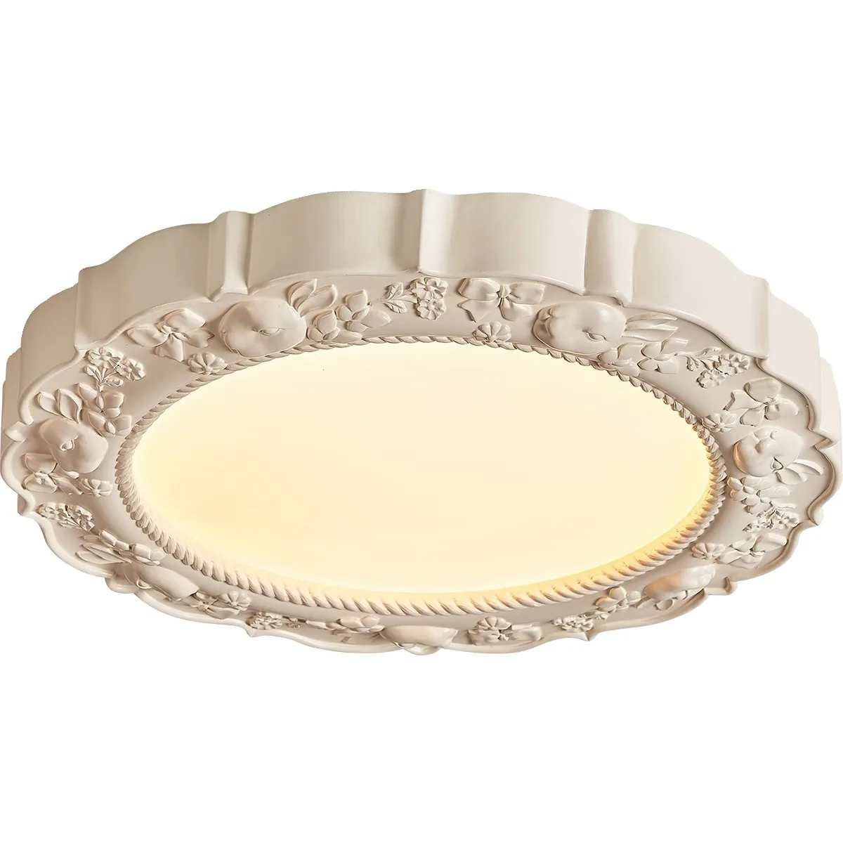 

Cream style, French style, relief flower, ceiling lamp, retro, European and American, light luxury, guest restaurant