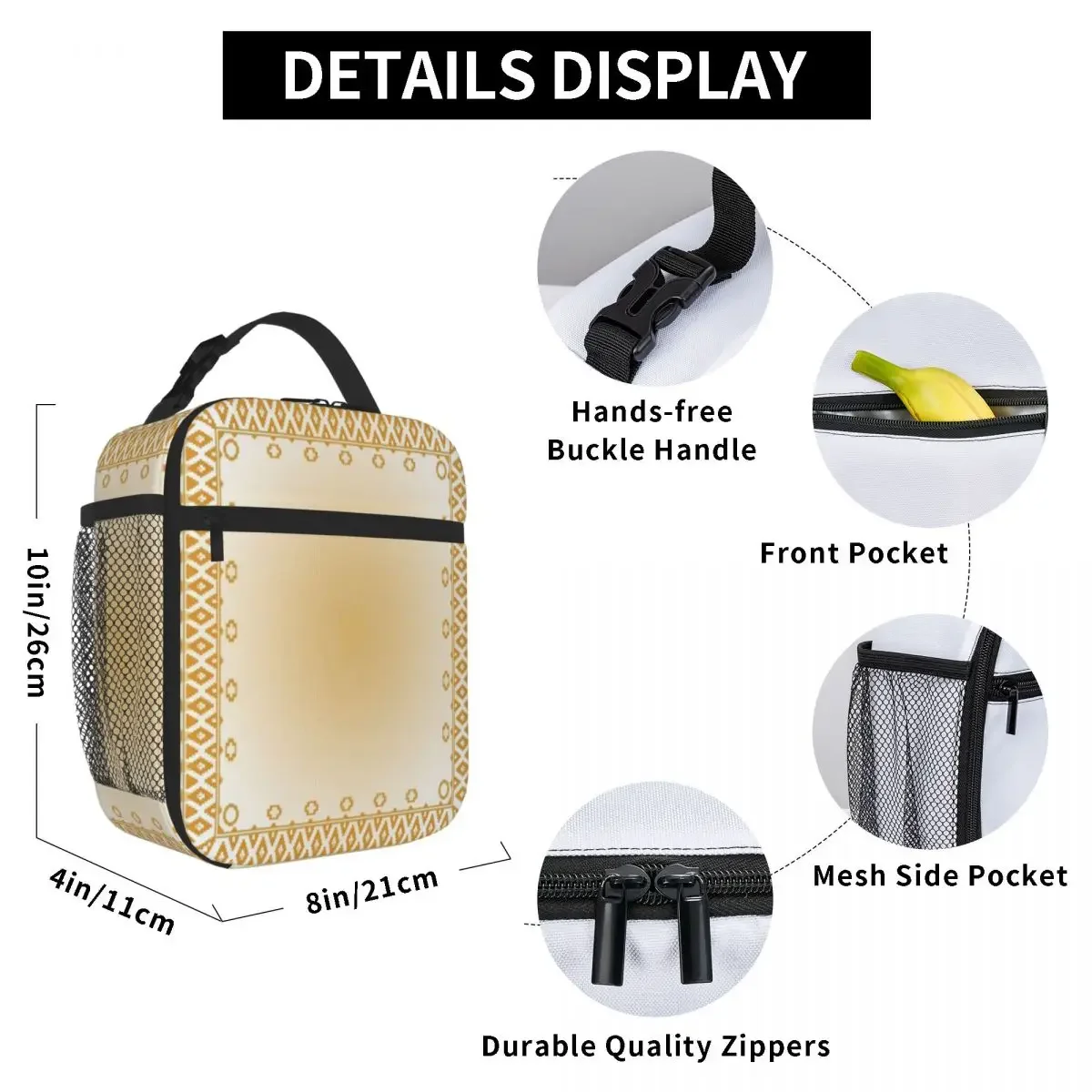 Hot Sale Journey (white Version) Breathable Design Adjustable Strap Lunch Bag Hospital Visiting Small Lunch Bag