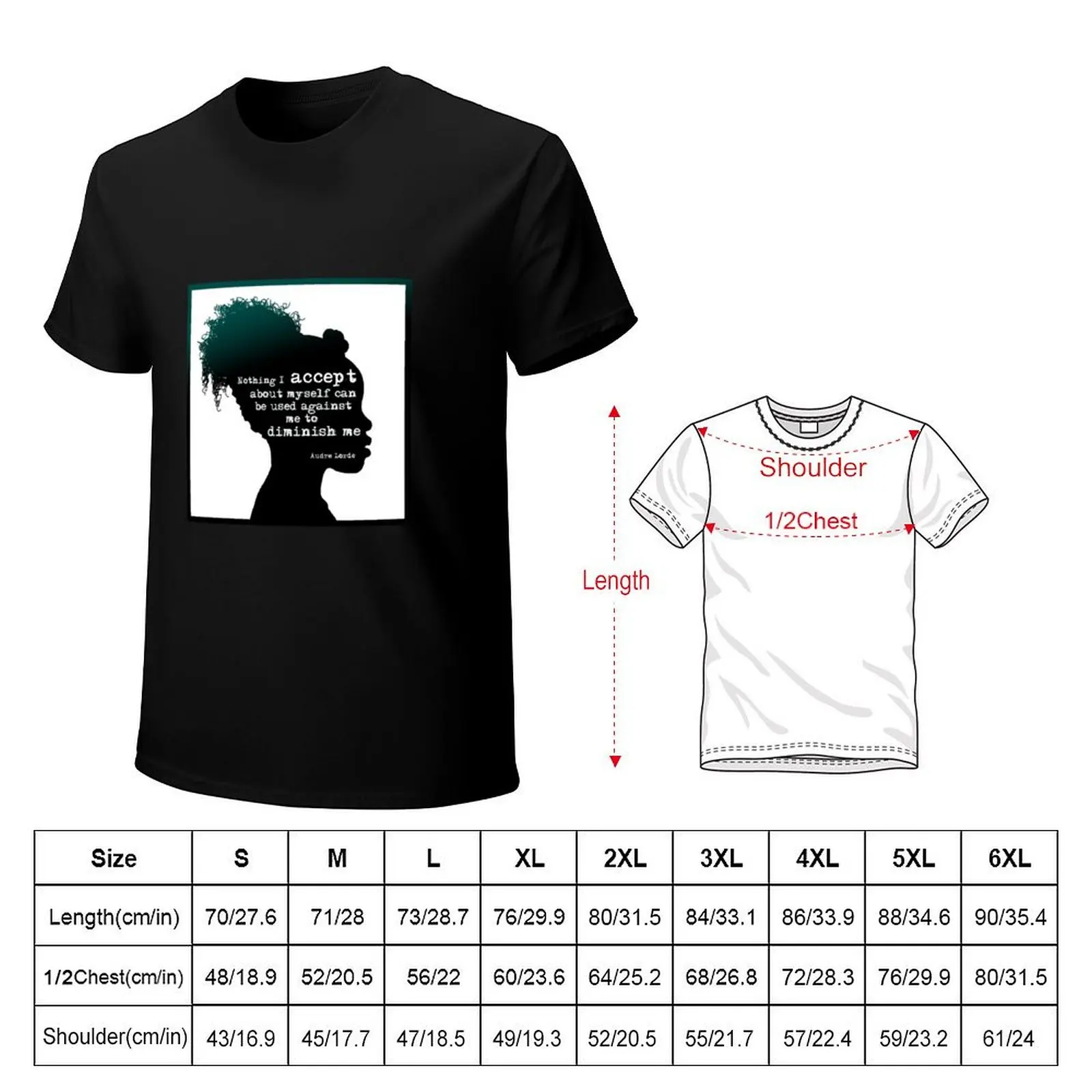 Audre Lorde Acceptance T-Shirt Lightweight Casual Summer T-Shirt