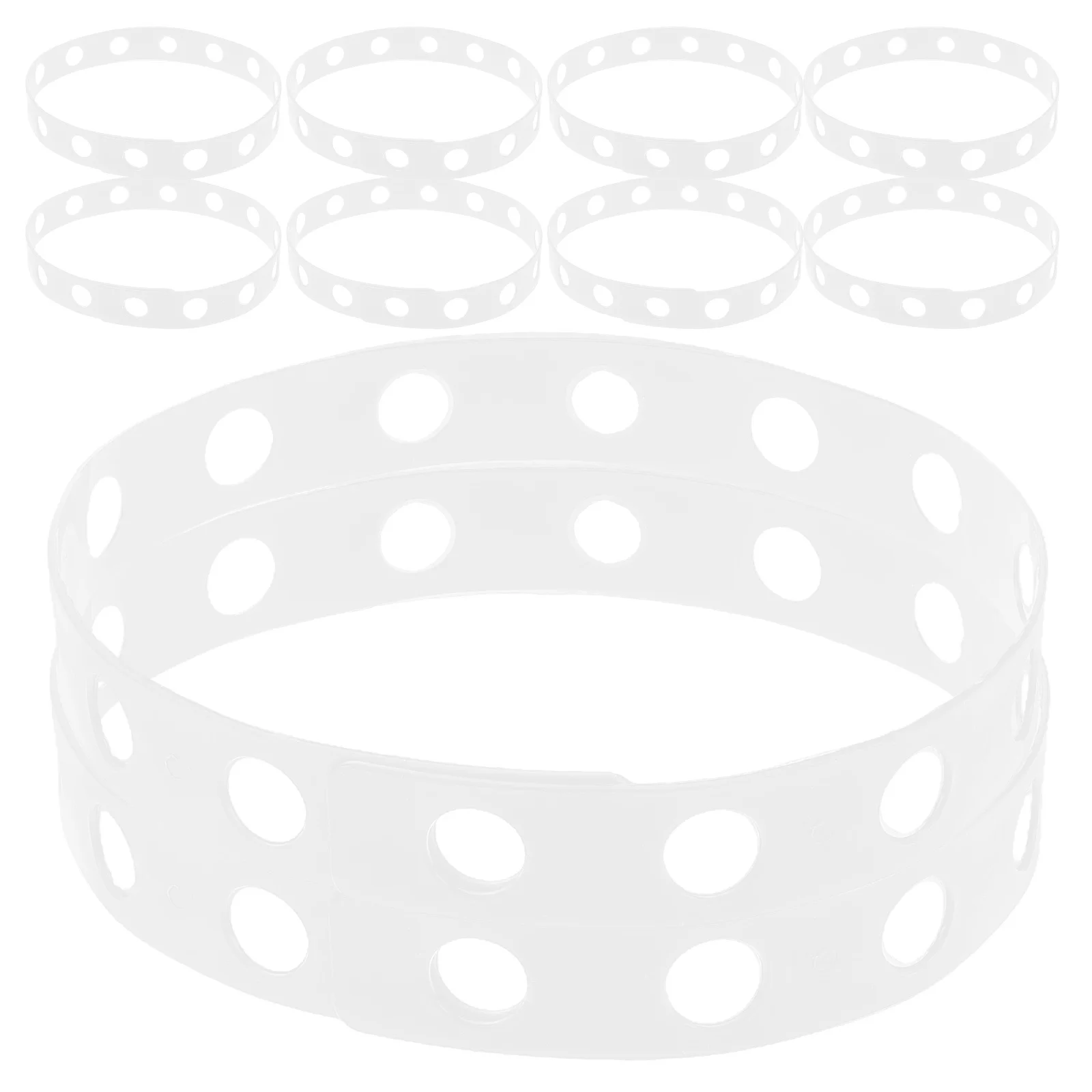 

12Pcs Plastic Hanger Strips Multi-Hole Connectors Versatile Closet Organizer for Clothing Display Garment Holder Extender