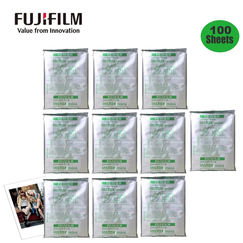 

10-100 Sheets Fujifilm Instax Mini Film For Instant Mini 12 Film For Mini 11/7+/40/Evo Camera 3 Inch Inatant Photo Camera Paper