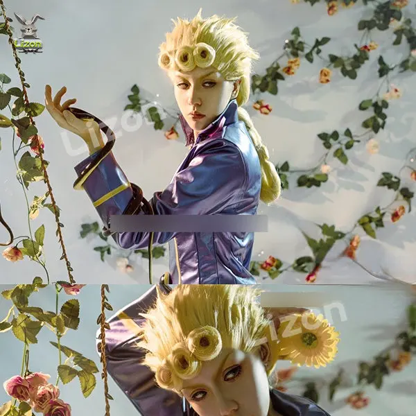 JOJO's Bizarre Adventure Golden Wind Giorno Giovanna Genderbend Cosplay Wig Men Women Golden Wig