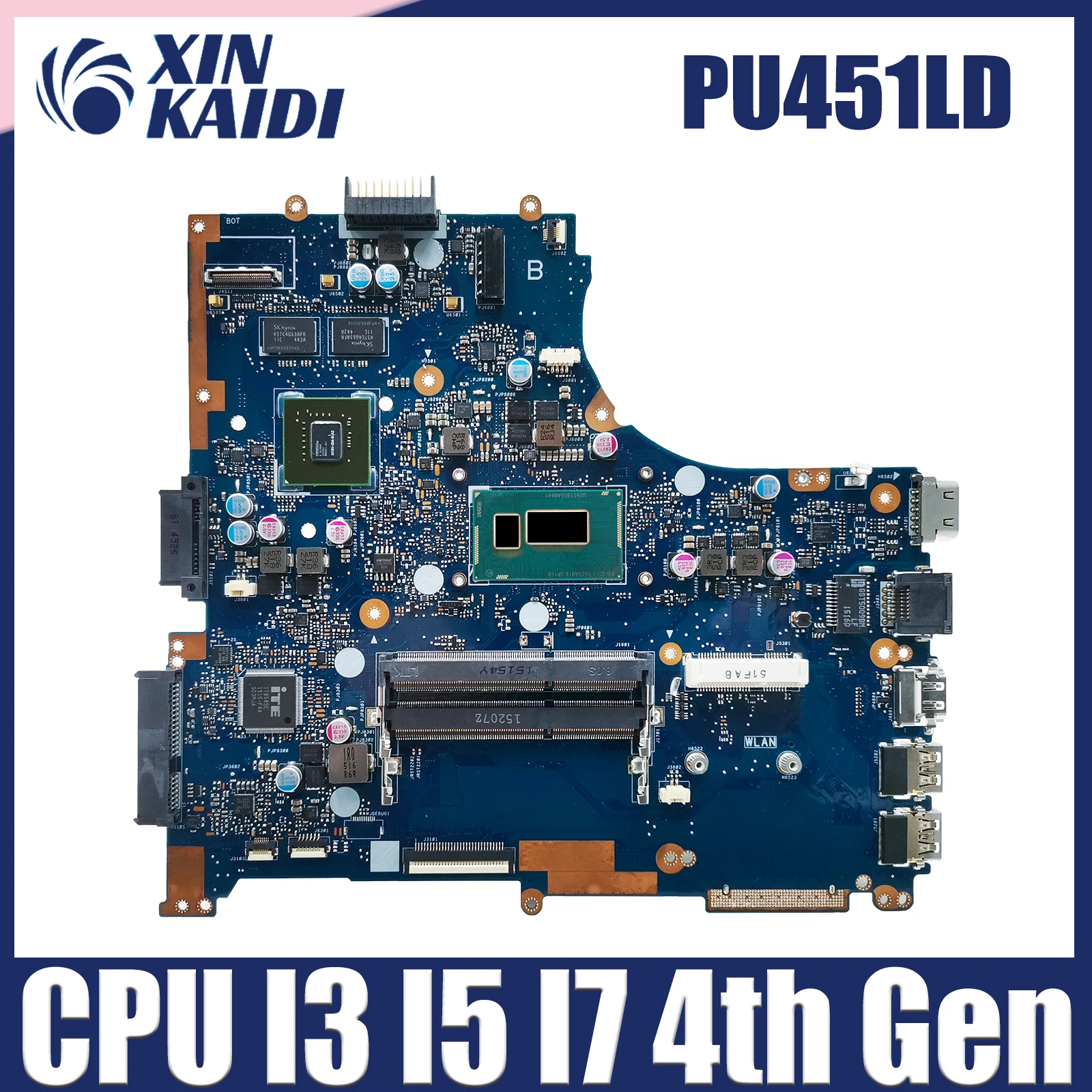 

PU451L Notebook Mainboard For ASUS PRO ESSENTIAL PU451LD PRO451LD Laptop Motherboard CPU I3 I5 I7 4th Gen GT820M DDR3L