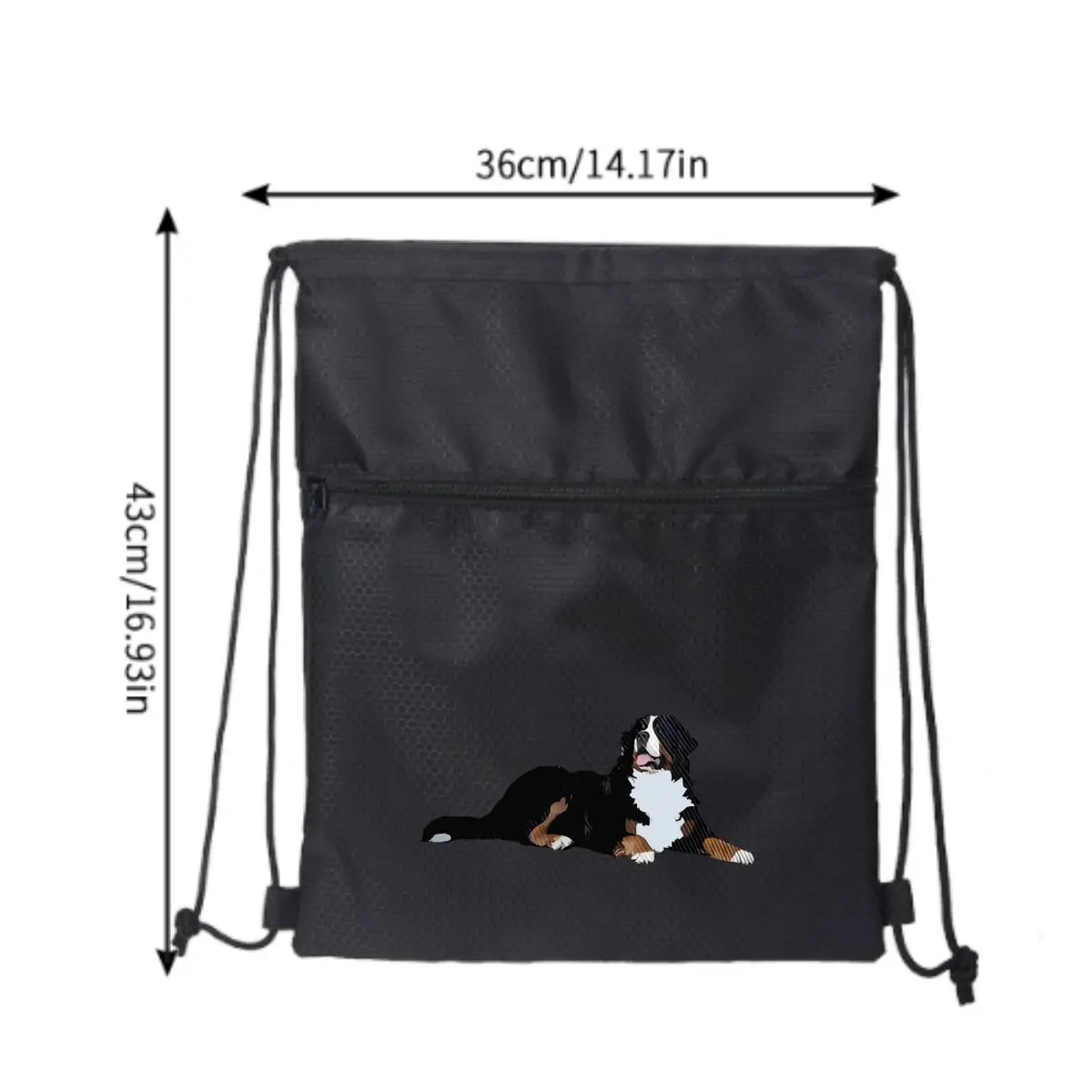 Bernese Mountain Dog Print Pattern Portable Travel Backpack Lightweight Simple Sports Backpack