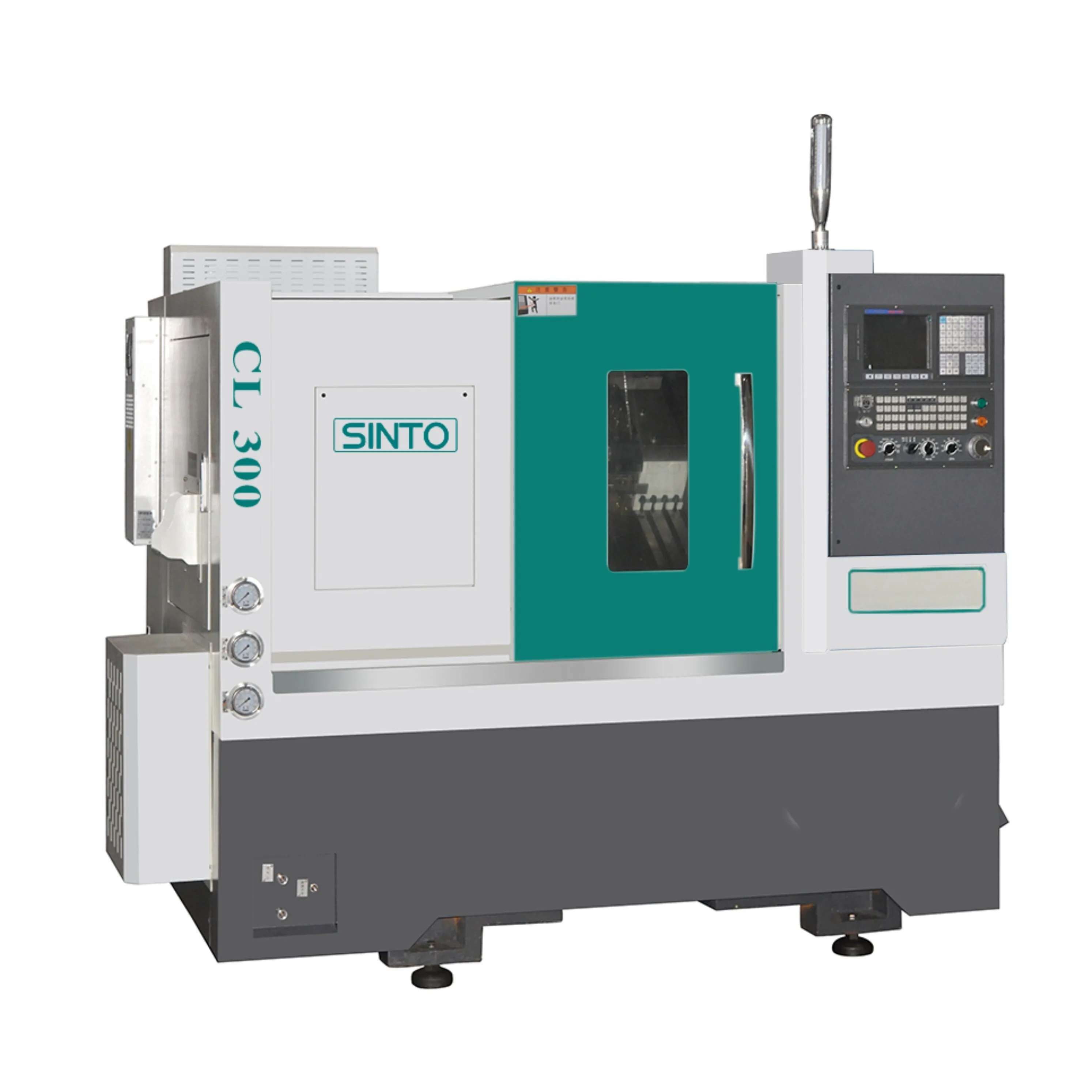 SINTO CL300 Inced Bed Lathe Turning Gang Type Torno Cnc With Barfeeder