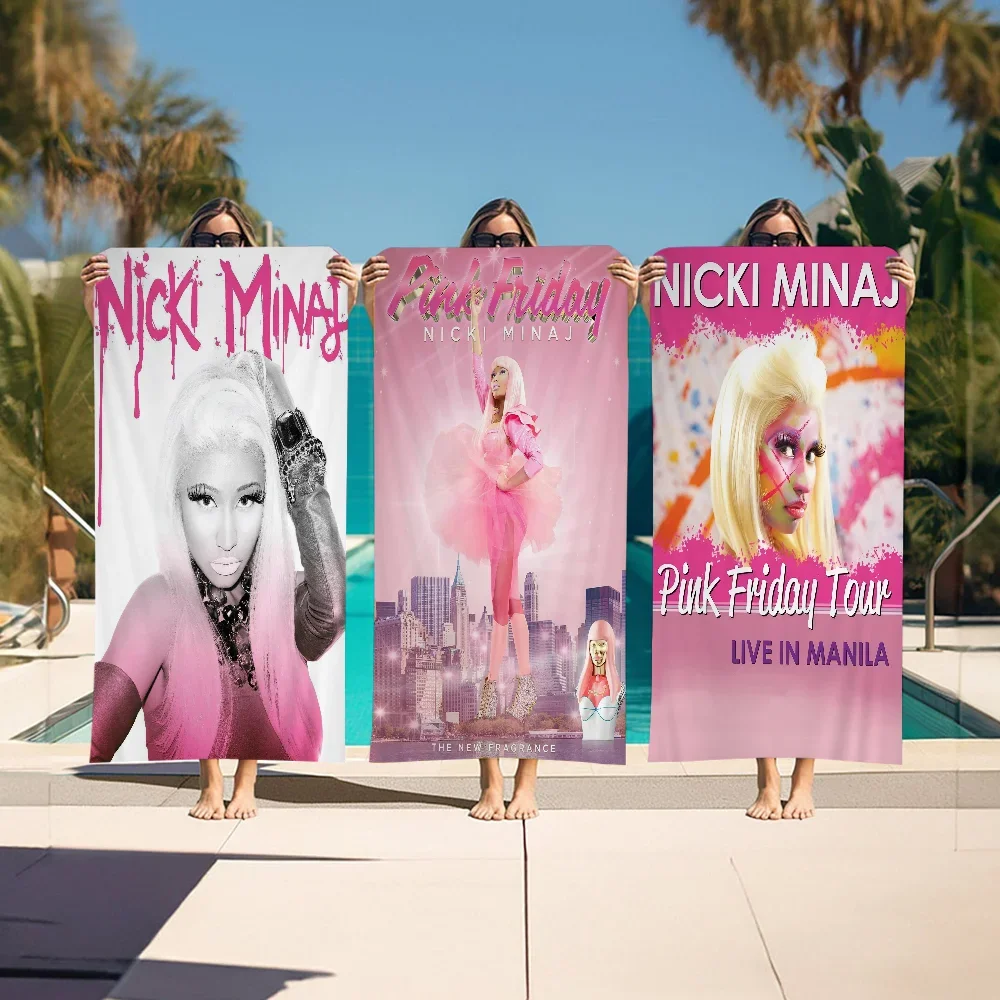 Rapper N-Nicki M-Minaj Beach Towel For Kids Personalized Bath Towel Pool Vacation Gift Picnic Party Gift