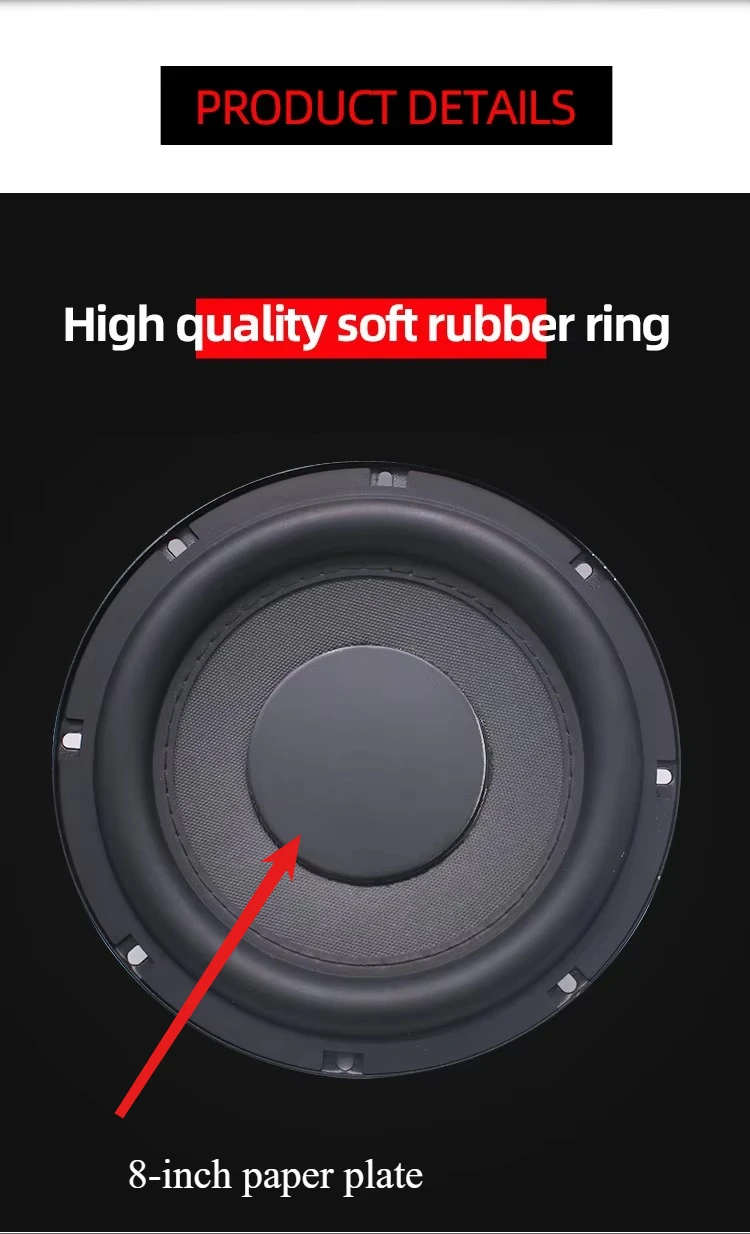 Best Price 8 Inch 10 Inch 4 OHM 89DB RMS 80W T-Iron Aerospace Magnet Audio Subwoofer Speakers High Quality Car Bass Speaker