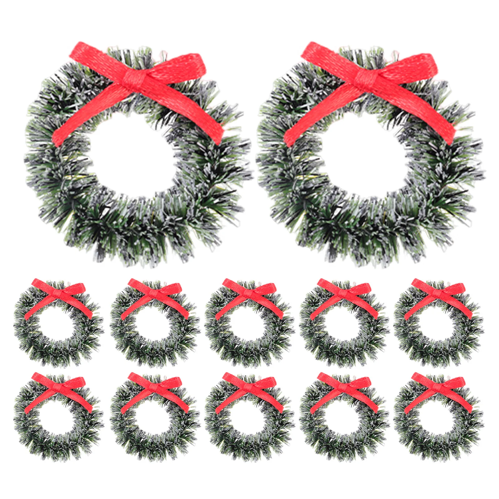 20Pcs Christmas Wreath Mini Garland Artificial Bright Colors Mini Hanging Garland Suitable for Miniature Landscape Decoration - Image 5
