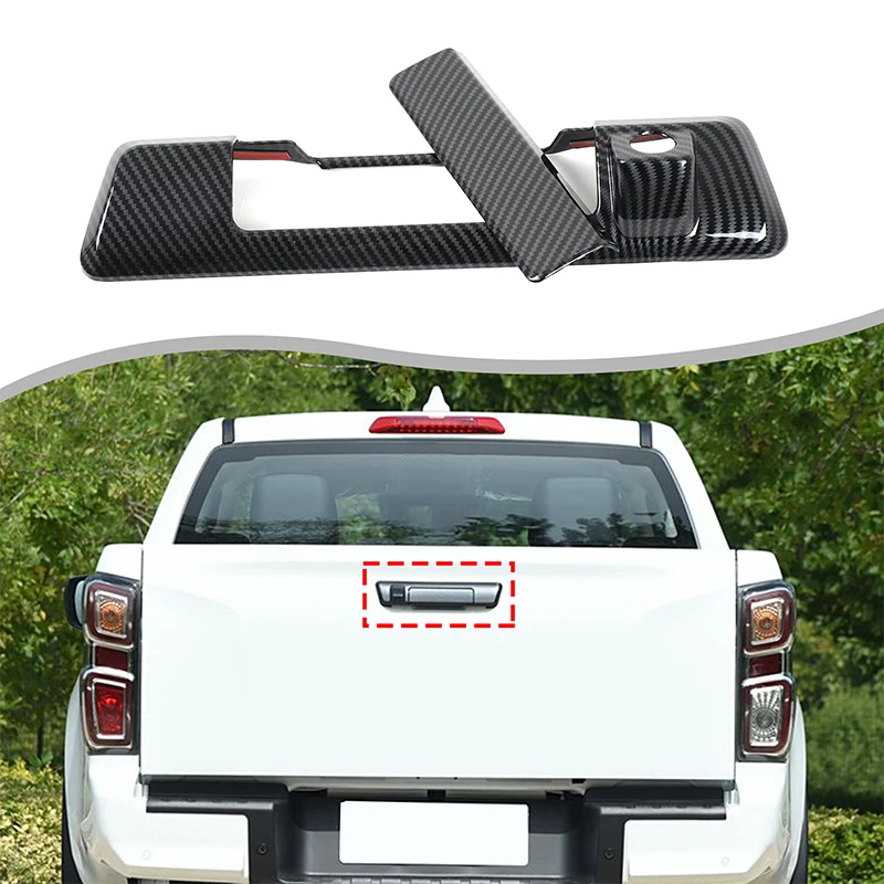 

ABS Carbon Fiber For Isuzu D-MAX 2022-2024 Car styling Car tailgate handle frame decoration sticker car exterior accessories