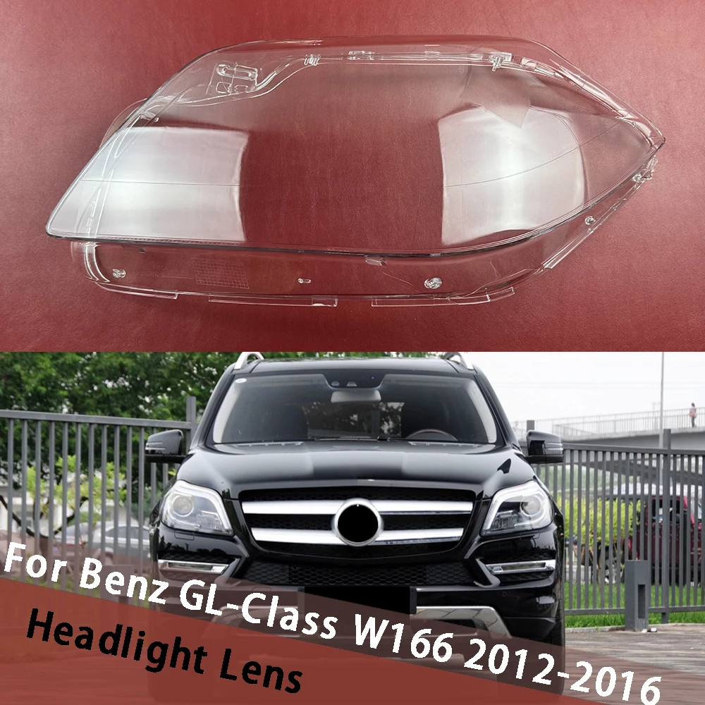 For Mercedes-Benz GL-Class W166 GL350 GL400 GL450 GL500 2012-2016 Headlamp Cover Clear Lampshade Headlight Shell Plexiglass