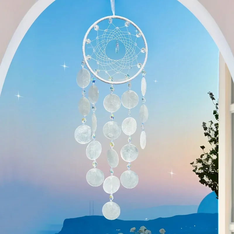 2026  1pcs Shell Moon Wind Chime Dream Catcher, Room Decoration Pendant, Home Decoration