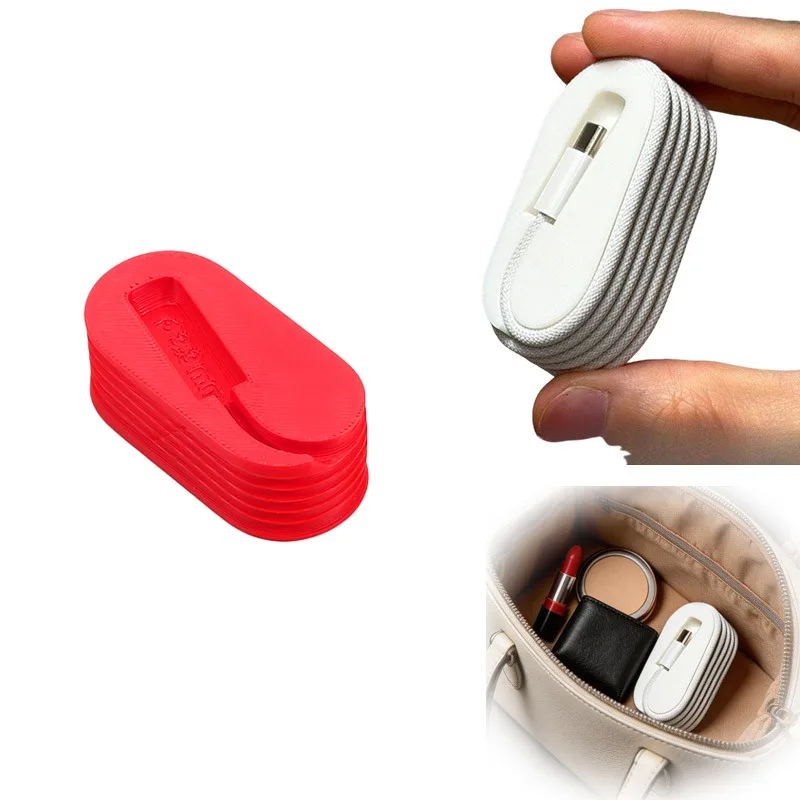 1/2PCS Portable Cable Organizer Anti-Tangle C Type Cord Winder 39.37 Inch Universal Desktop Travel Cable Manager For iPhone